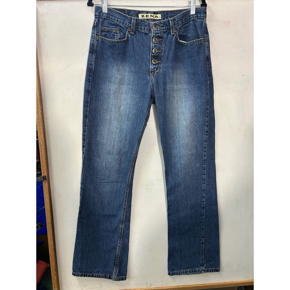 Vintage‎ Zena Jeans Womens Button Fly Denim Blue jeans Size 10